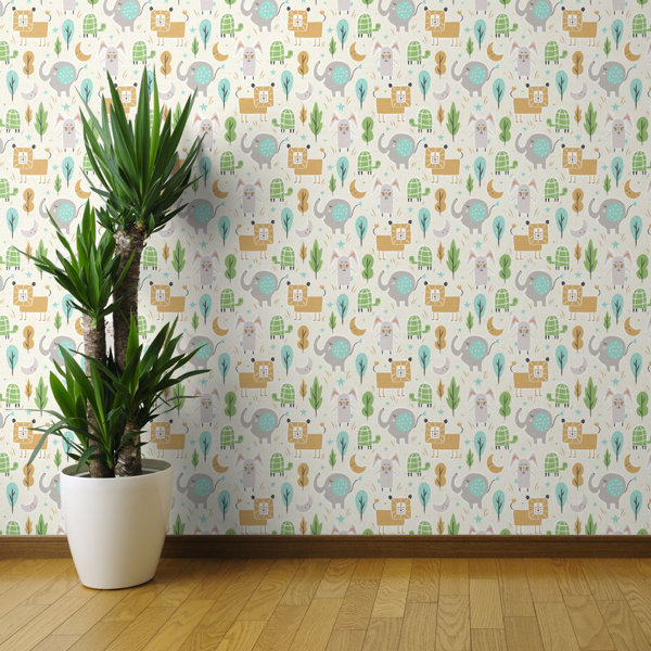 Spoonflower 1� L x 24" W Peel and Stick Wallpaper Panel Spoonflower 1� L x 24" W Peel and Stick Wallpaper Panel